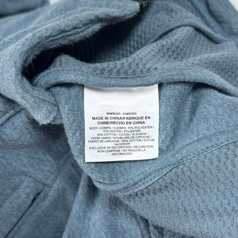 Jordan Hoodie Mens Large Blue Full Zip Textured Panels Athleisure Sporty
